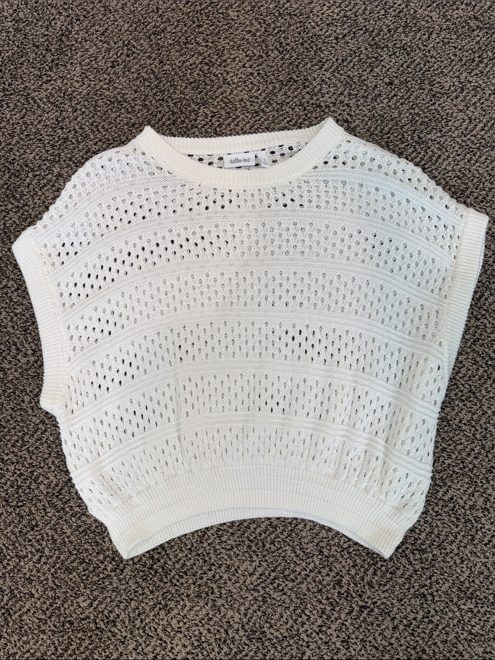 Willow & Root Open-Knit Boxy Sweater Tank
